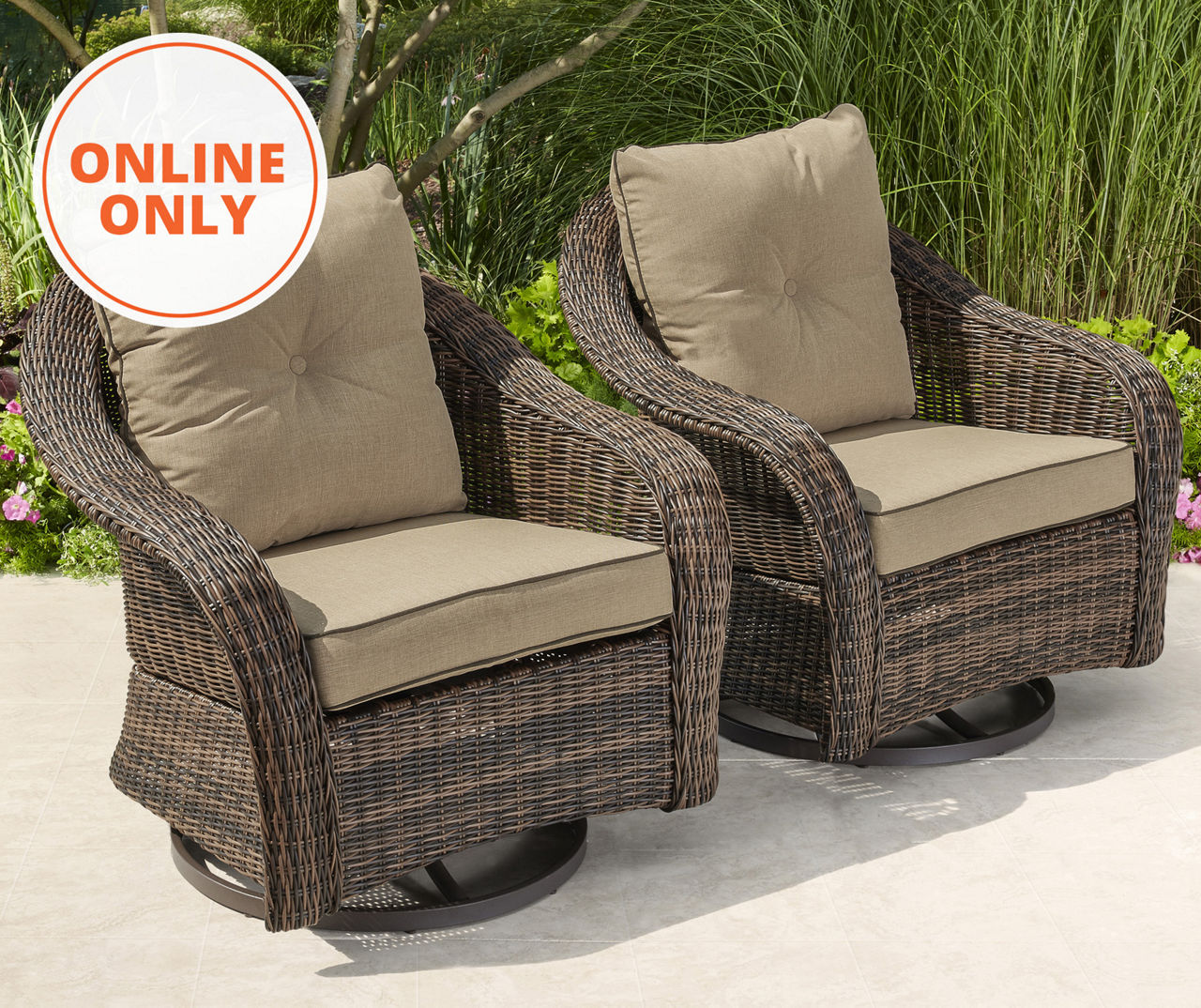 Wicker discount glider chairs